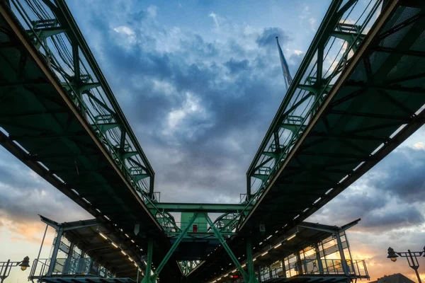 Терминал Над Трамвайной Станцией Вуппертале Обербармен Германия — стоковое фото
