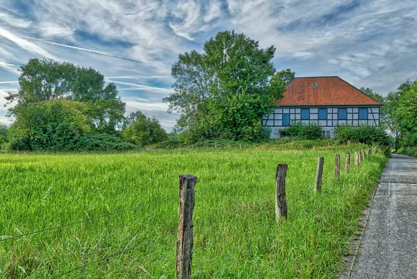 Historical River Hauling Station Rhine Kaiserswerth — Stock Photo, Image