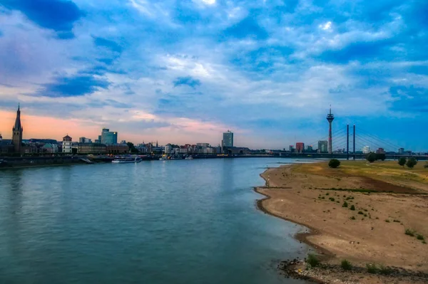 Rhine Skyline Dusseldorf — Stock Photo, Image