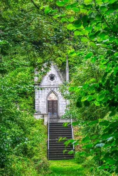 Crypte Historique Dans Jardin Paysager Monastère Heisterbach — Photo