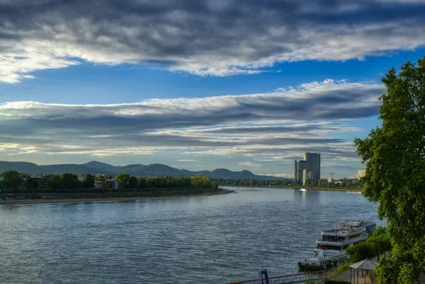 Річка Рейн Гори Сібенгейберге Поблизу Бонна — стокове фото