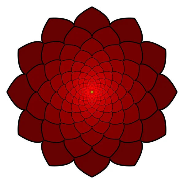 Röd Blomma Vektor Illustration — Stock vektor