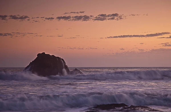 Coucher Soleil Sur Une Plage San Semions Californie — Photo