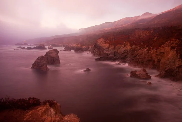 Garrapata State Park Big Sur Gün Batımını Izlemek Planladığımız Ağır — Stok fotoğraf