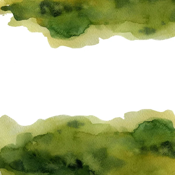 Zöld Absztrakt Direkt Fényes Foltok Blot Akvarell Háttér — Stock Fotó
