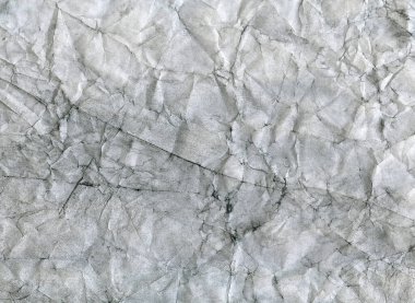 Buruşuk el yapımı, gri kağıt arka plan