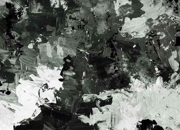 黒白の抽象的な背景 スプラッシュと汚れ アクリル絵具 モノクローム ドローイング イラスト — ストック写真