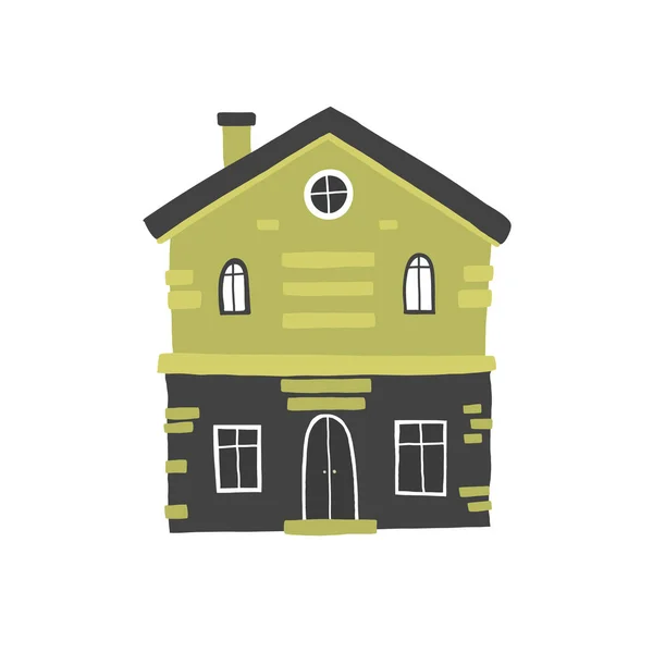 Huis vector tekening, cartoon schattig voor ontwerp — Stockvector