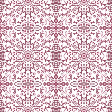 Vectorseamless desen stilize çiçekler süslü Dikişsiz desen arka plan ile