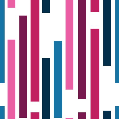 Vektör şerit dikey şeritler ile Seamless modeli arka plan. Düz çizgiler. Kumaş tasarım. Vektör çizim. Güzel mavi ve pembe tonları