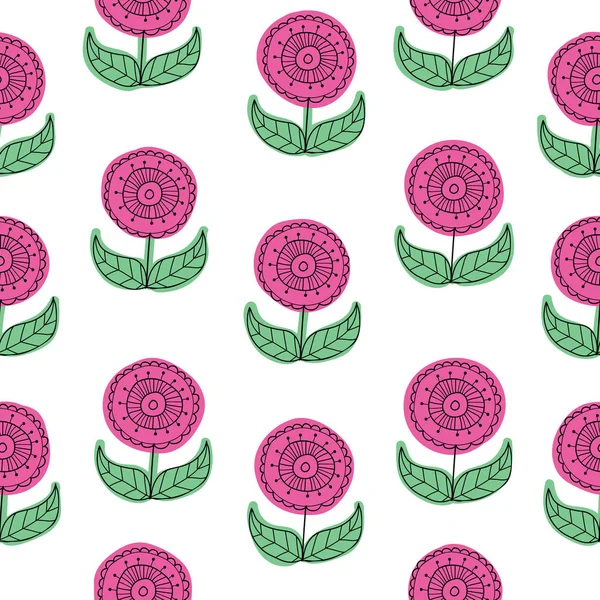 Vector rose Floral fond de motif sans couture. Illustration vectorielle . — Image vectorielle