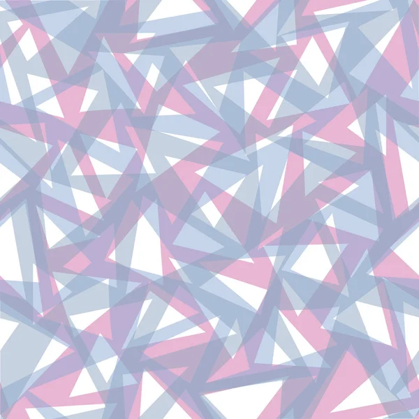 Vector Pink and Blue geometric seamless pattern background, triangle design. Wallpaper Wrapping paper stationery — Stock Vector