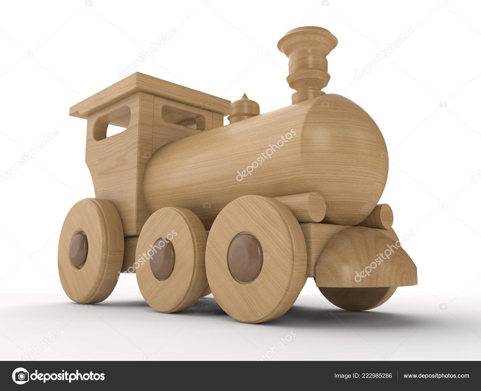 wooden train locomotive