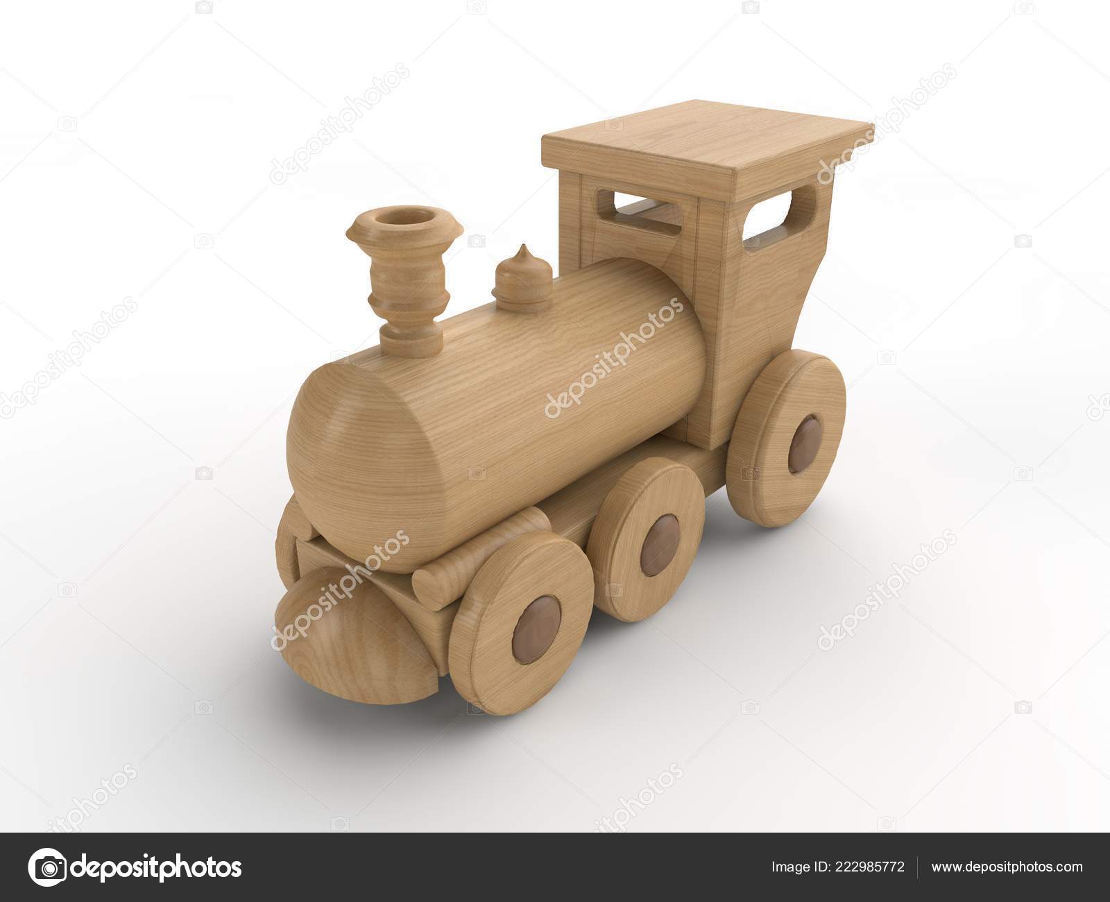 wooden train locomotive