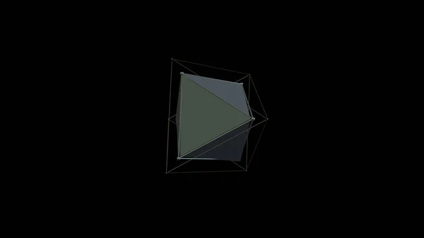 Απεικόνιση Του Ένα Μεταλλικό Ασημένιο Κρύσταλλο Ακανόνιστο Σχήμα Πολυγωνικό Αφηρημένη — Φωτογραφία Αρχείου