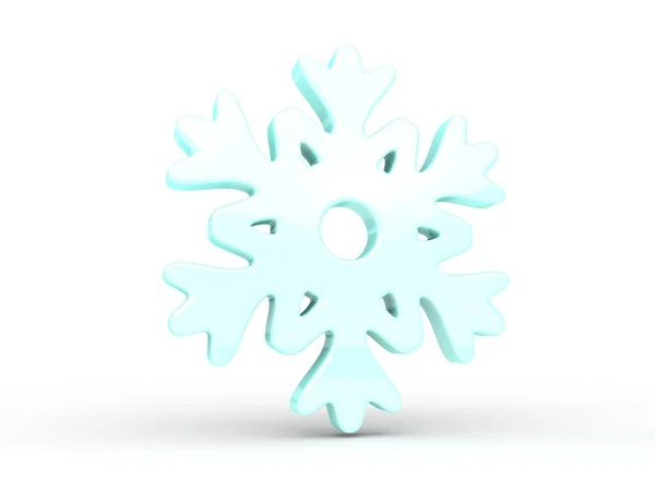 Illustration Image Blue Shining Snowflake Crystal Structure Symbol Cold Winter — Stock Photo, Image