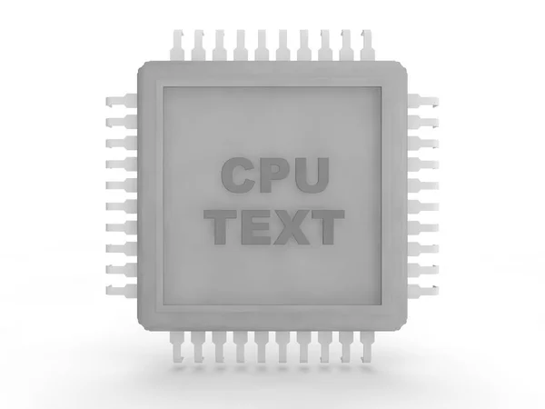 Processore Immagine Grigio Incolore Testo Cpu Una Targa Nera Con — Foto Stock