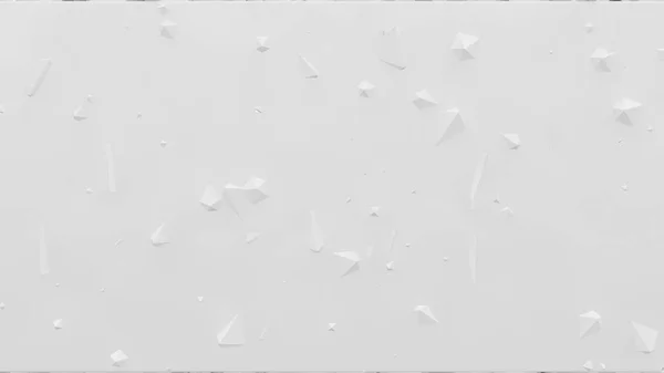 Абстрактное Изображение Различных Белых Рассеянных Геометрических Фигур Сером Фоне Символ — стоковое фото