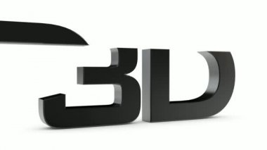 3D Animasyon 3d grafik sembolünün derleme.