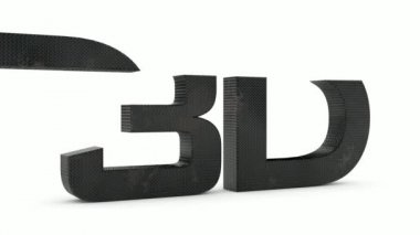 3D Animasyon 3d grafik sembolünün derleme.