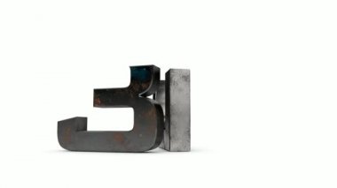 3D Animasyon 3d grafik sembolünün derleme.