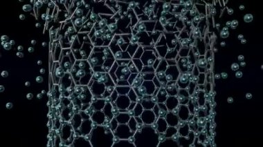 nanotüpler Grafin üzerinden oluşumu 3D animasyon.