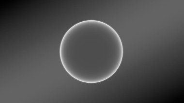 Gri degradekarşı gri mükemmel bir parlayan küre 3d illüstrasyon. Optik illüzyon. Güzel bir geometrik nesnenin 3d render.