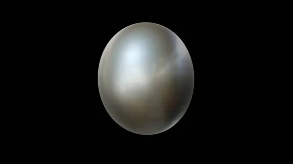 Image 3D d'une goutte allongée de mercure dans l'espace, isolée sur un fond noir. Le rendu 3D, une idée abstraite pour un fond futuriste. L'idée d'unicité, un look exceptionnel . — Photo