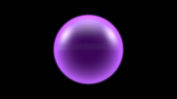 3D illustration av ett lila föremål, ett gasmoln av hög temperatur plasma. Abstrakt bild av futuristisk svart bakgrund. 3D-rendering isolerad. Ball Lightning. — Stockfoto