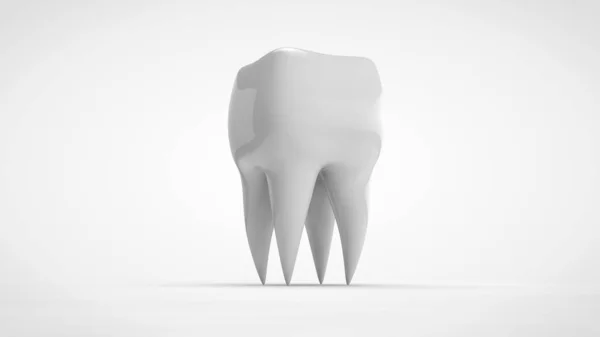 白色人类摩尔的3d插图。健康的生活方式的理念。牙科广告、陶瓷假牙和治疗的 3d 渲染. — 图库照片