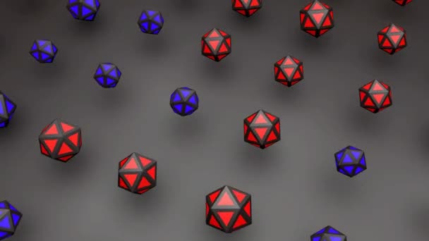 立方体 未来派 六面体 Icosahedron — 图库视频影像