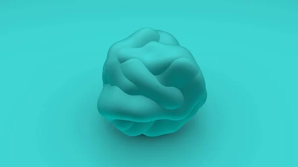 Rendering 3D di un oggetto sferico con superficie ondulata. Immagine per lo sfondo del desktop. Astratto, illustrazione 3D del design futuristico . — Foto Stock