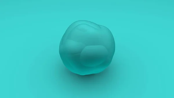 3D-Darstellung eines kugelförmigen Objekts mit welliger Oberfläche. Bild für den Desktop-Hintergrund. abstrakte, 3D-Illustration des futuristischen Designs. — Stockfoto