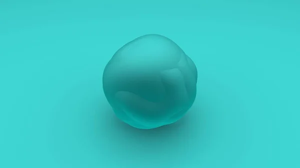 3D-Darstellung eines kugelförmigen Objekts mit welliger Oberfläche. Bild für den Desktop-Hintergrund. abstrakte, 3D-Illustration des futuristischen Designs. — Stockfoto