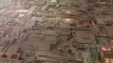 Bir masaüstü için fütüristik arka plan çizimi. Elektronik, bronz, gümüş ve altın soyut unsurları. yarı iletken elemanlar ile teknolojik yüzey. 3 d işleme, yonga seti.