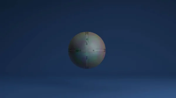 3D-s illusztráció egy labdát egy sötét stúdióban reflexiók. Absztrakt kép futurisztikus stílusban a háttérképet az asztali és háttérképek. 3D-s renderelés — Stock Fotó