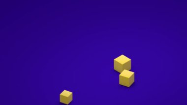 Küpler ve 3 boyutlu metinlerden oluşan imkansız bir üçgenin 3 boyutlu animasyonu. Şekil açılır ve imkansız üçgenin gizemini ortaya çıkarır..