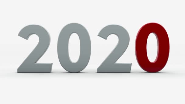 Animación Fecha 2020 Del Viejo Año Fecha 2021 Que Viene — Vídeos de Stock