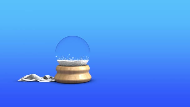 Animation Date Nouvel 2021 Une Boule Neige Cristal Souvenir Avec — Video
