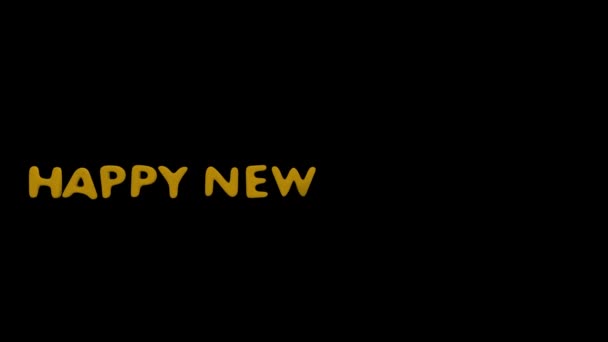 Animace Novoročního Textu Šťastný Nový Rok 2021 Text Objeví Náhle — Stock video
