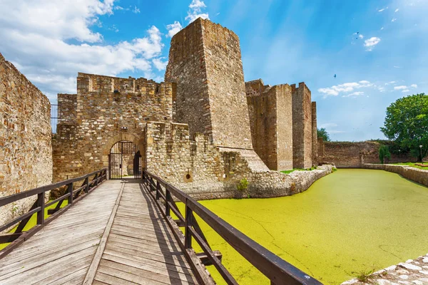 Forteresse Smederevo Serbie Tranchée Eau Intérieure Portes Intérieures Ville Fortifiée — Photo