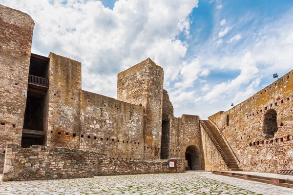Smederevo Fortress, Serbia - Inner City Wall of medieval fortified city in Smederevo, which was temporary capital of Serbia in the Middle Ages - Despot\'s inscription tower - Krstata kula (Krstata tower) or tower Krstaa