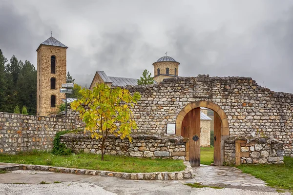 Sırp Ortodoks Manastırı Sopocani Yüzyılda Sırbistan Göster Dan Ortaçağ Kuvvetlendirici — Stok fotoğraf