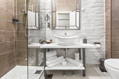 Lüks Modern çağdaş iç lavabo ve banyo mirro