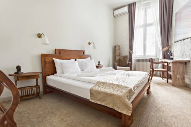 Lüks modern yatak odası iç twin Bed