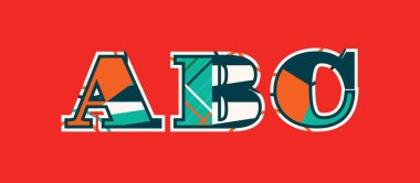 Renkli soyut tipografi yazılı harf Abc kavramı. Vektör Eps 10 kullanılabilir.