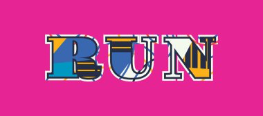 Renkli soyut tipografi yazılı word çalışma kavramı. Vektör Eps 10 kullanılabilir.