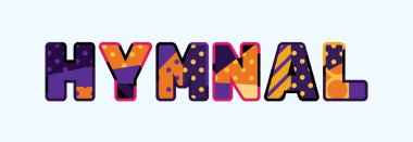 Renkli soyut tipografi yazılı word ilahi kitabı kavram. Vektör Eps 10 kullanılabilir.