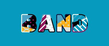 Renkli soyut tipografi yazılı kelime grubu kavramı. Vektör Eps 10 kullanılabilir.