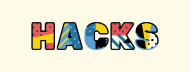 Renkli soyut tipografi yazılı kelime kesmek kavramı. Vektör Eps 10 kullanılabilir.